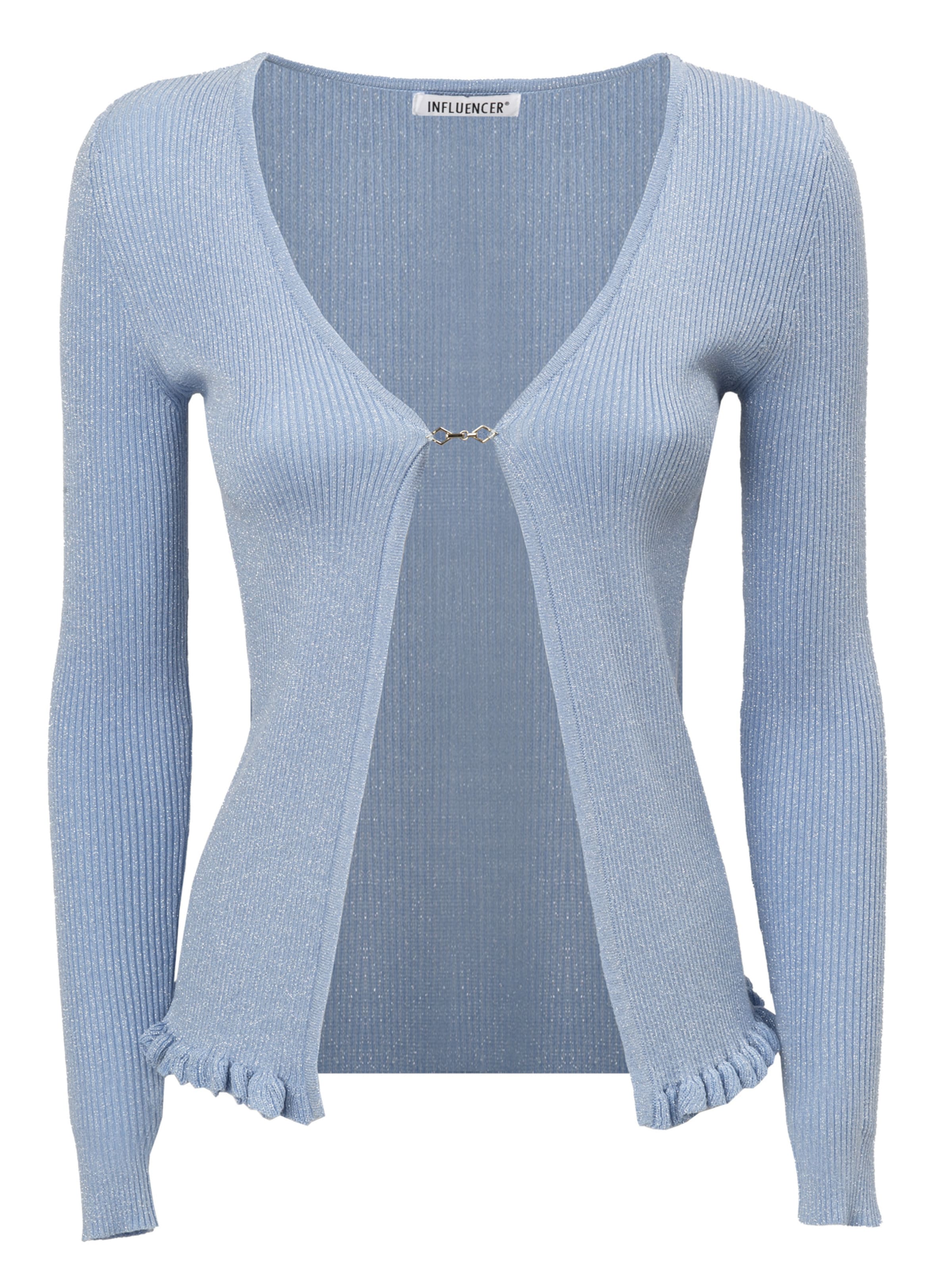 Influencer Kardigán - kék: elől