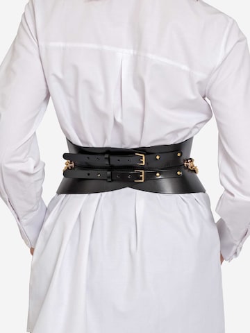 Haute Cuir - Cinturón 'Chained Corset Belt' en negro