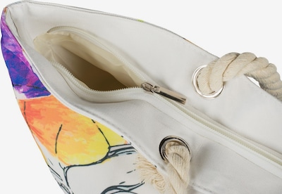 styleBREAKER Strandtasche 'Strandtasche Veilchen Muster' in lila, Produktansicht