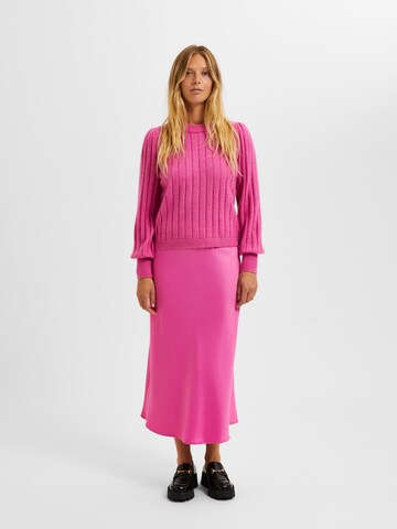 SELECTED FEMME Trui 'GLOWIE' in Roze