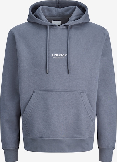 L dydžio Megztinis be užsegimo 'JJESOHO' iš JACK & JONES, spalva – bazalto pilka / balta, Prekių apžvalga