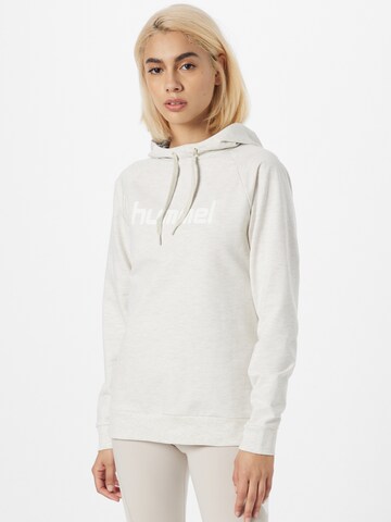 Hummel Sportief sweatshirt in Beige: voorkant