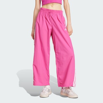 ADIDAS SPORTSWEAR Wide leg Sports trousers 'Essentials' in Pink: front