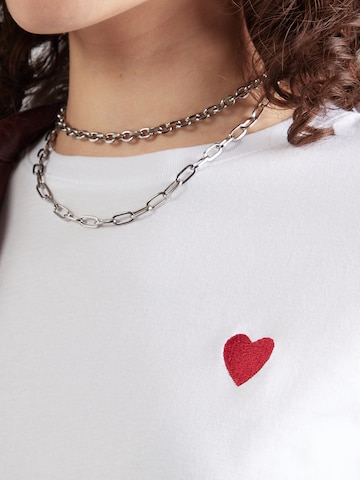 T-shirt 'Lo44ve' Hailys en blanc