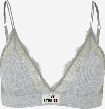 LOVE Stories Kolmio Rintaliivi värissä harmaa: etupuoli