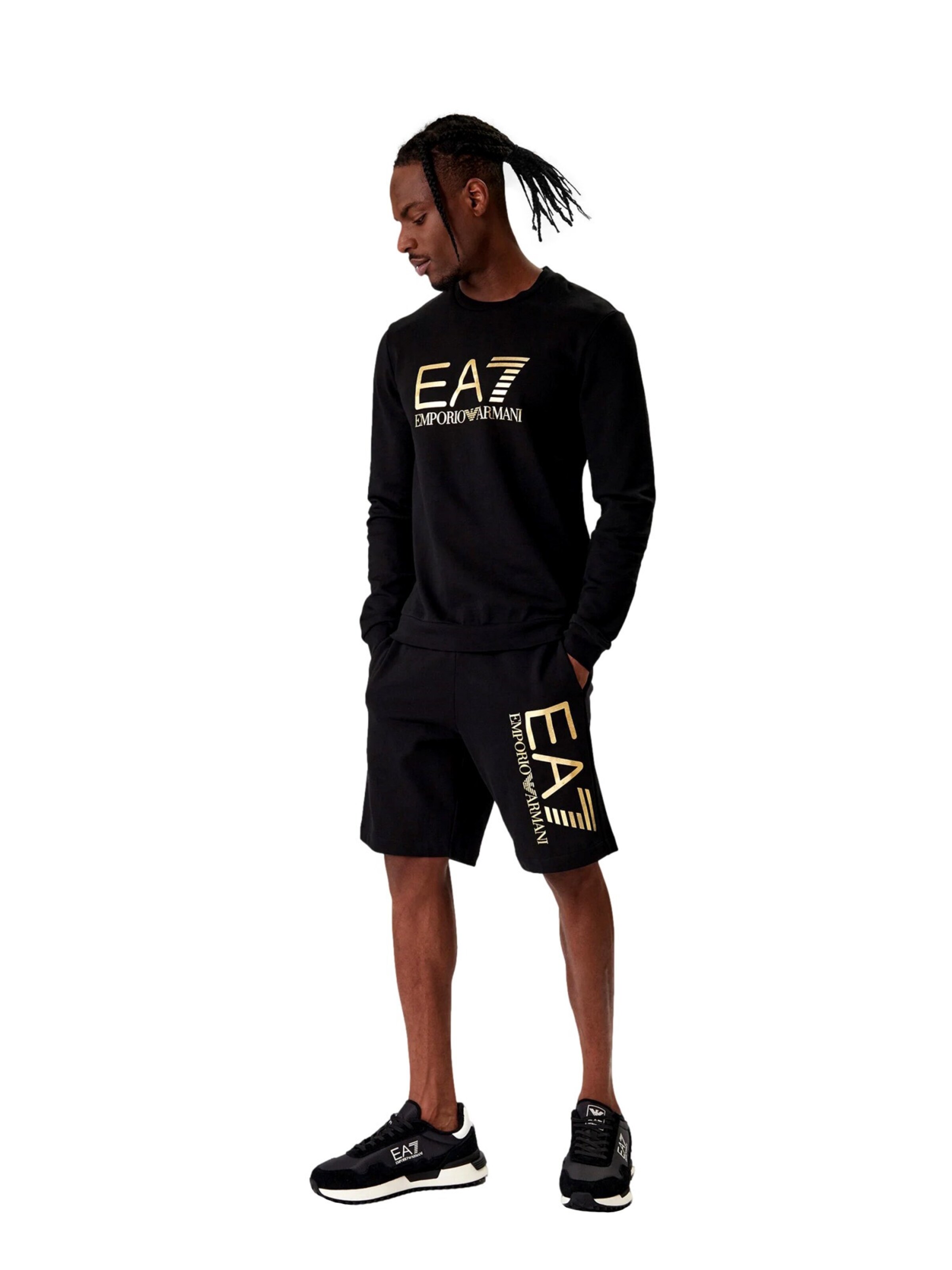 EA7 Emporio Armani regular Bukser i sort