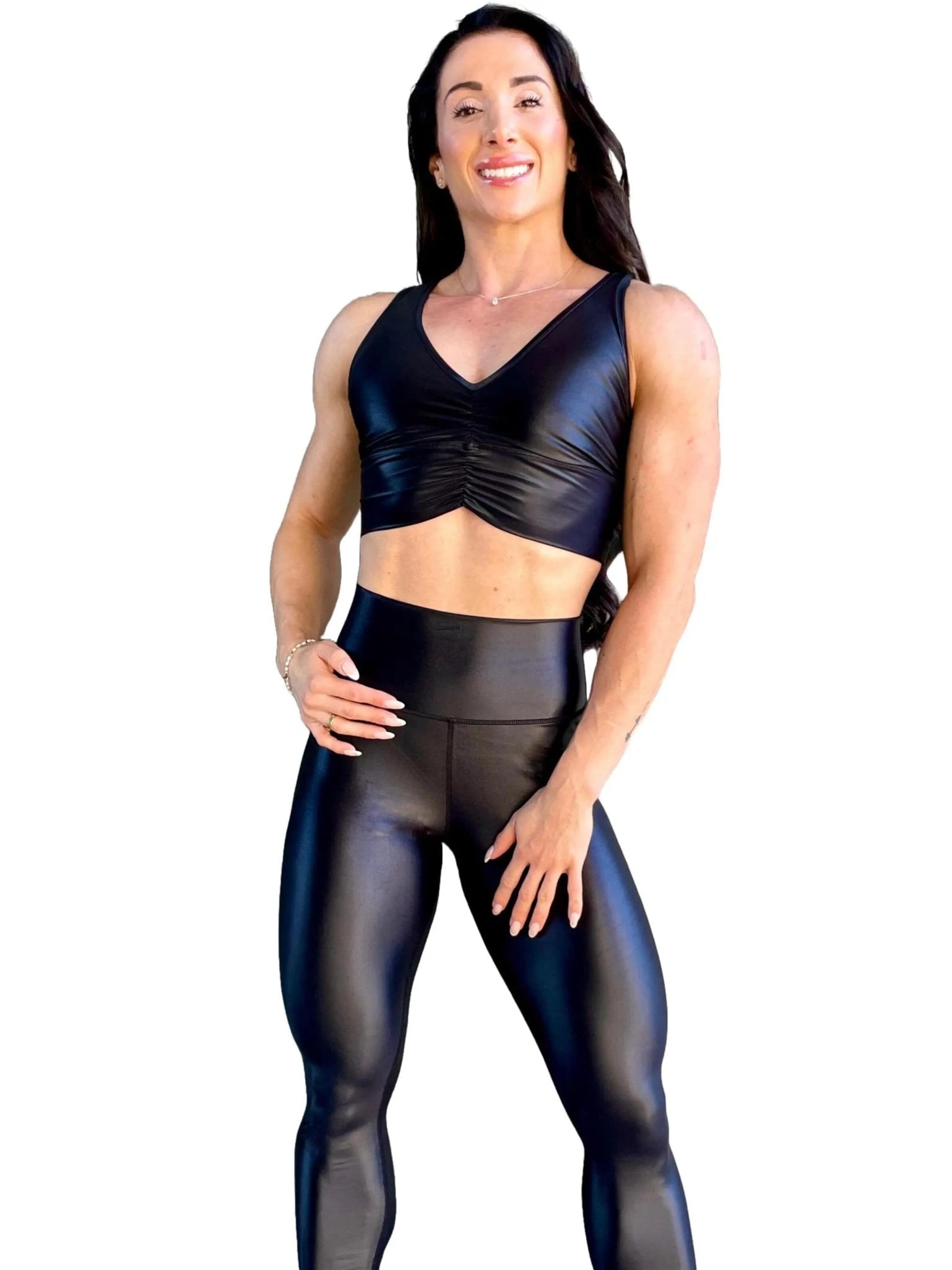 Top sportivo 'Top Adela Pearl Shine' di LUXFEEL in nero