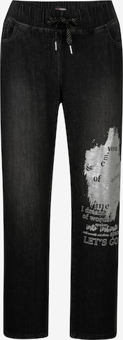 MIAMODA Regular Jeans in Black: front