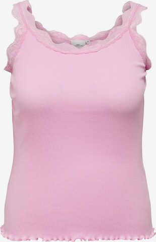 ONLY Carmakoma - Top en rosa: frente