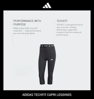 ADIDAS PERFORMANCE - Skinny Calças de desporto 'Capri' em preto
