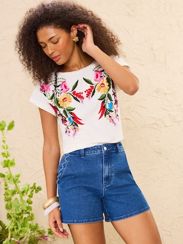 love & roses Majica | bela barva