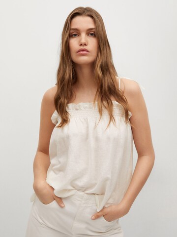 MANGO Top 'POP' in White: front