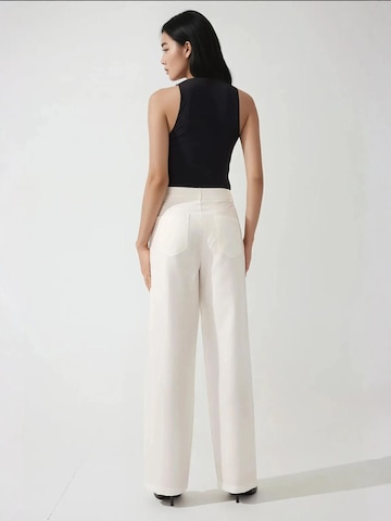 Hiccup Wide leg Trousers in White