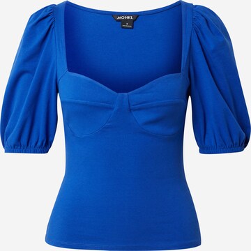 Monki - Camisa em azul: frente