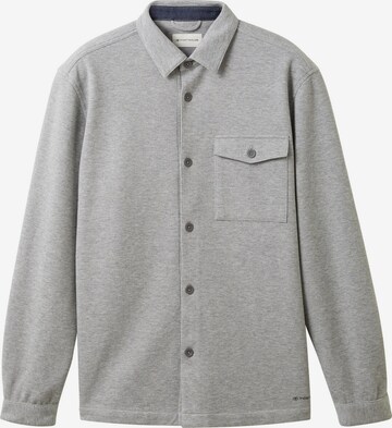 TOM TAILOR Button Up Shirt in Grey: front