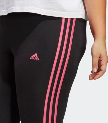 ADIDAS SPORTSWEAR Štandardný strih Športové nohavice 'Essentials 3-Stripes ' - Čierna