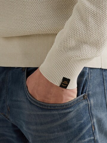 PME Legend Neulepaita 'Pullover in cotton/modal' värissä valkoinen