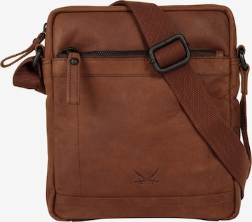 SANSIBAR Crossbody Bag in Brown: front