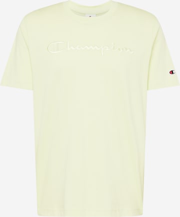 Champion Authentic Athletic Apparel T-Shirt in Gelb: Vorderseite