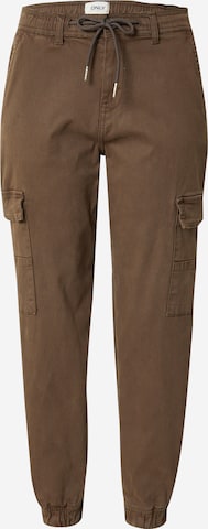 ONLY - Tapered Pantalón cargo 'CARLTON-GIGI' en marrón: frente