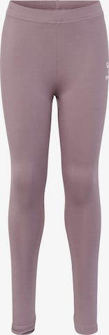 Hummel Skinny Workout Pants 'Onze' in Purple: front