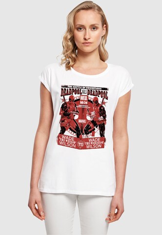 ABSOLUTE CULT T-Shirt 'Deadpool - Deadpool Vs Deadpool' in Weiß: Vorderseite