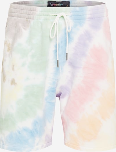 Abercrombie & Fitch Pantalon en mélange de couleurs / blanc, Vue avec produit
