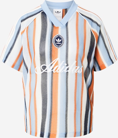 XS dydžio Marškinėliai 'Summer Glow' iš ADIDAS ORIGINALS, spalva – smėlio spalva / mėlyna dūmų spalva / šviesiai mėlyna / oranžinė, Prekių apžvalga