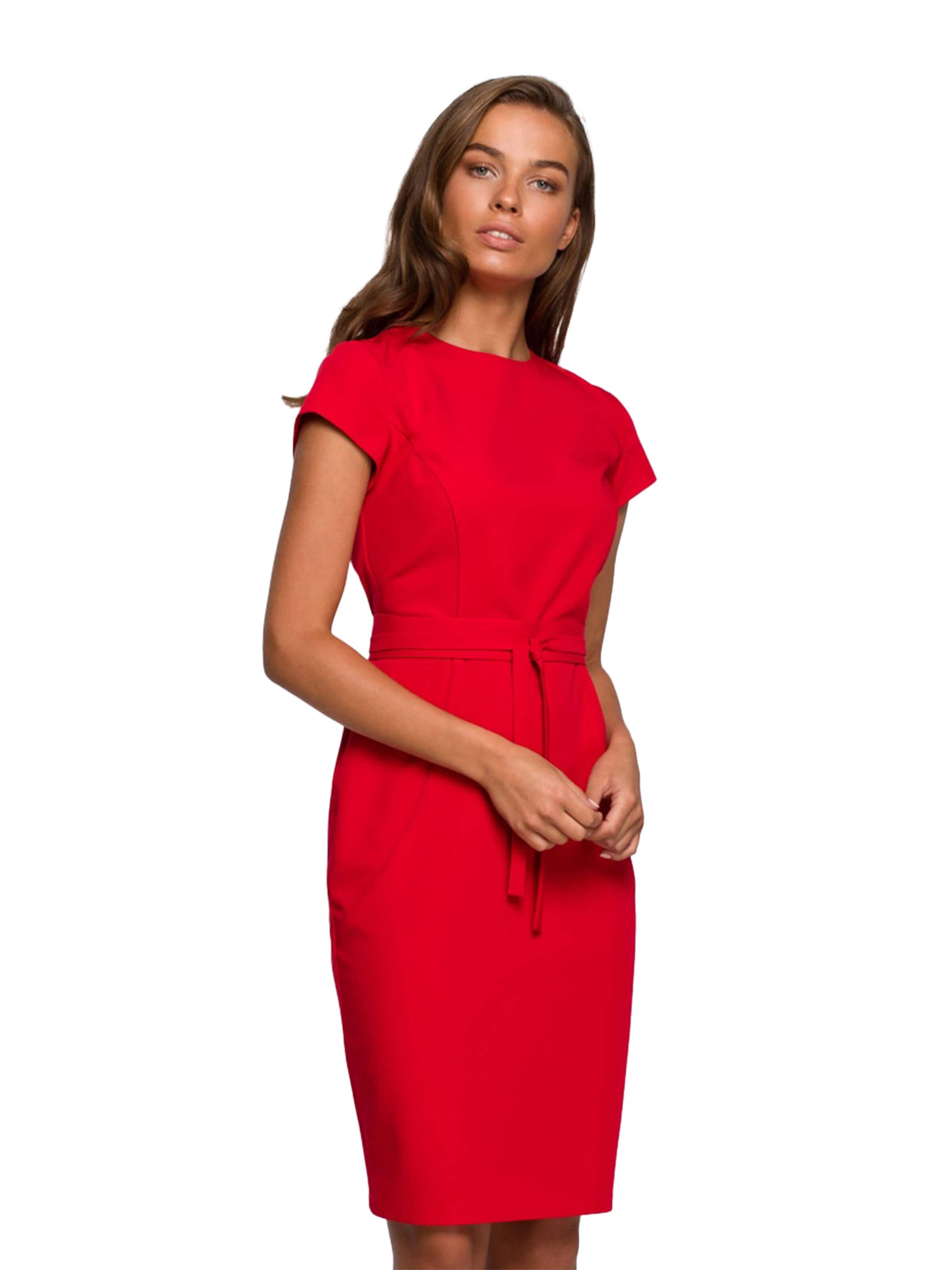 Stylove Sheath Dress in Red: front