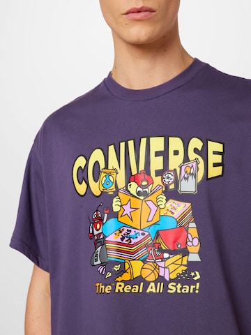 CONVERSE T-shirt 'NOVELTY' i lila