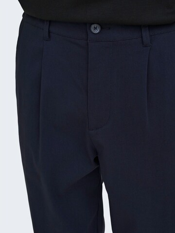 Only & Sons - Slimfit Pantalón plisado 'ONSLINUS' en azul