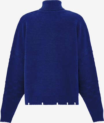 Pullover di faina in blu