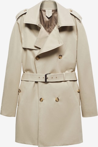 MANGO MAN Between-Seasons Coat in Beige: front