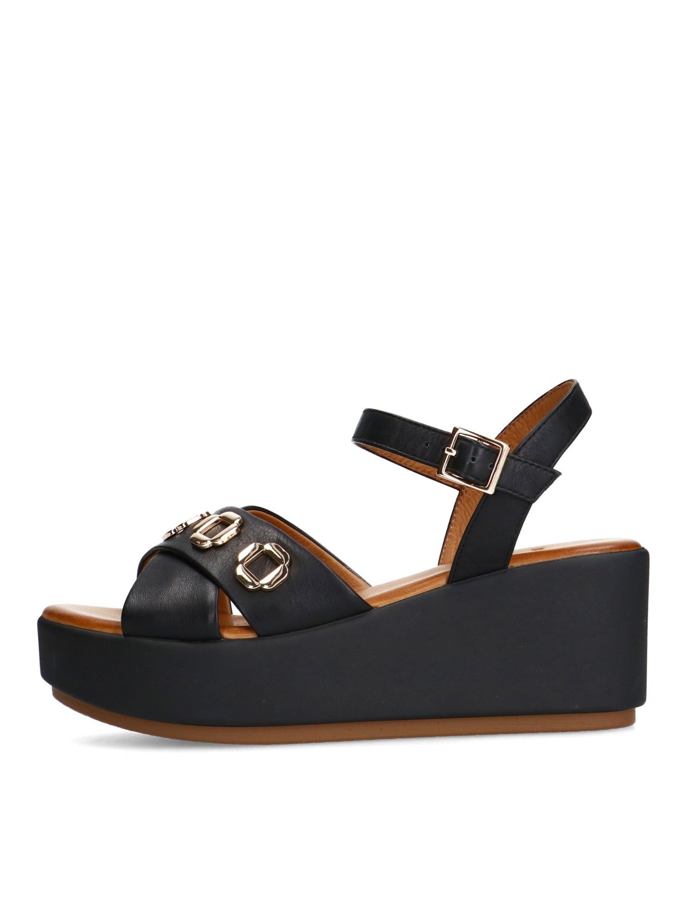 MANFIELD Sandale in Schwarz