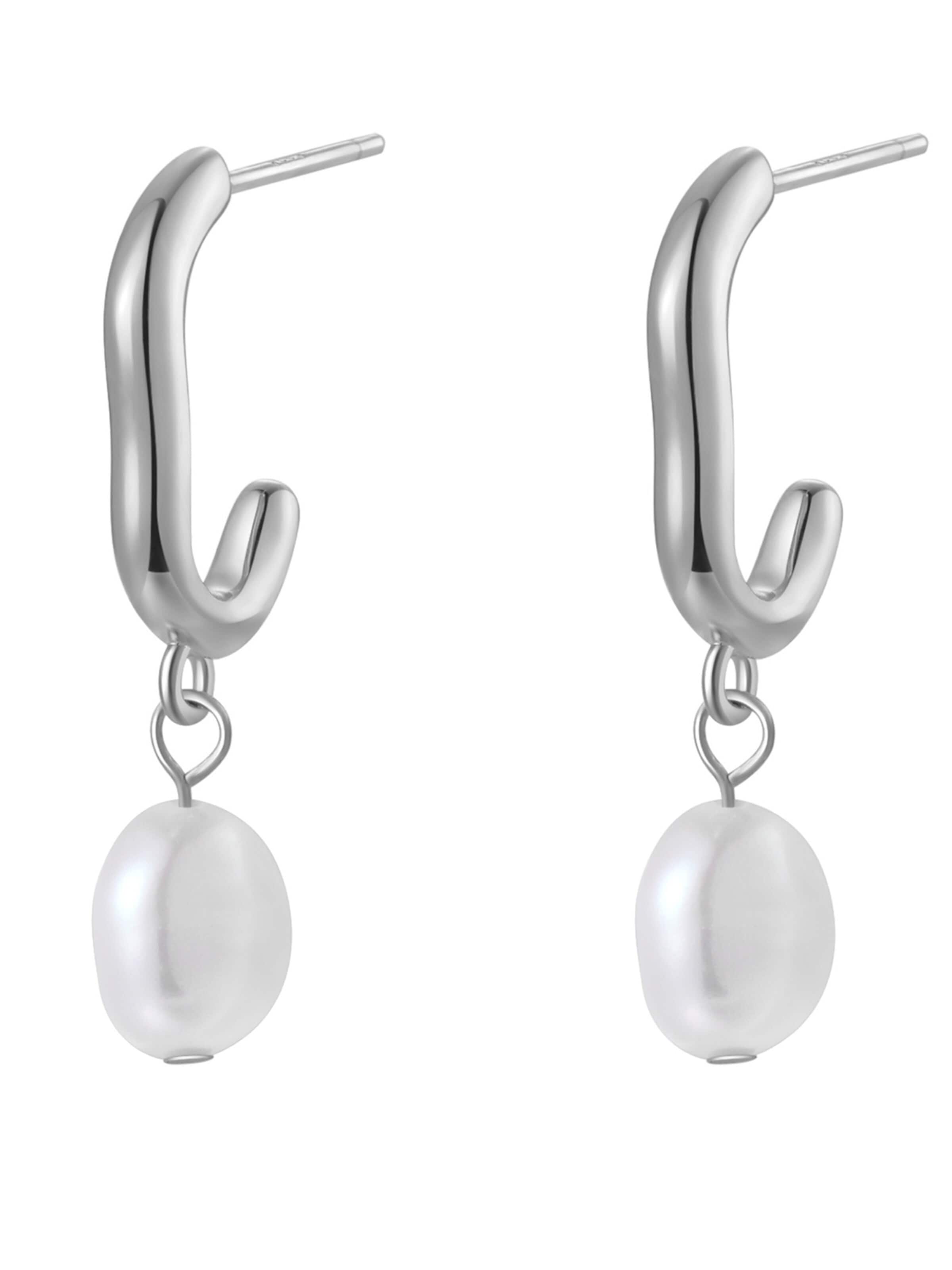 Hey Happiness Ohrringe 'Chunky Pearl'‌‌‌‌‌‌‌‌‌ in Silber