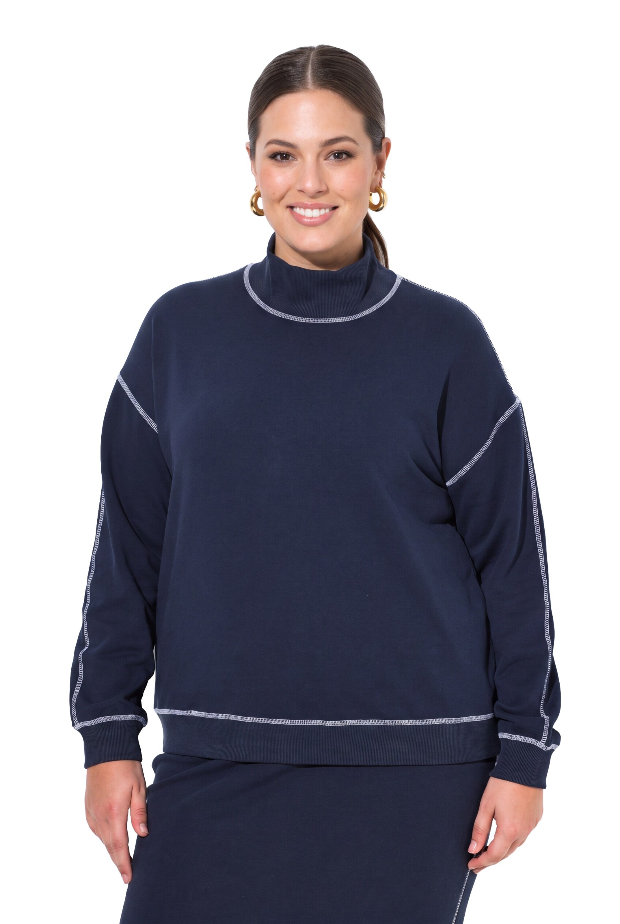 MIAMODA Sweatshirt in Blauw: voorkant