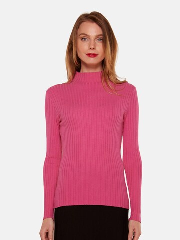 TOOche Sweater 'Pulli Gerippt' in Pink: front