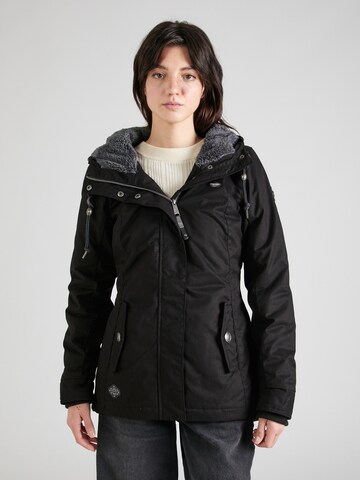 Ragwear Between-Season Jacket 'Monadde' in Black: front
