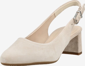 Escarpins à bride arrière GABOR en beige : devant