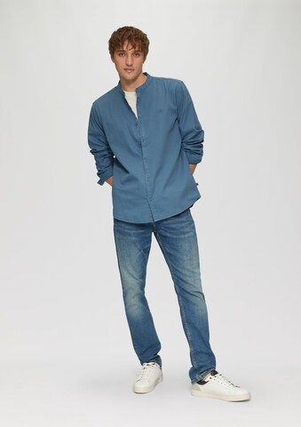 QS Regular fit Button Up Shirt in Blue