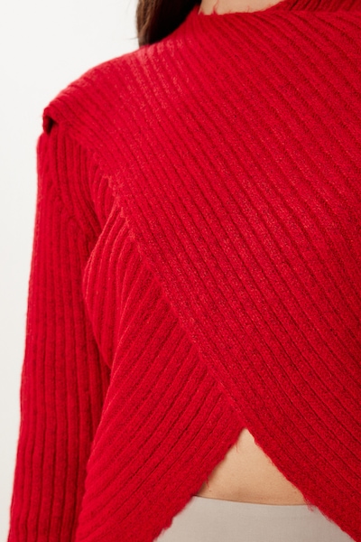 Happiness İstanbul Pull-over en rouge, Vue avec produit