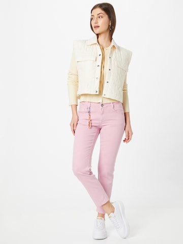 Goldgarn Slimfit Jeans 'ROSENGARTEN' in Roze