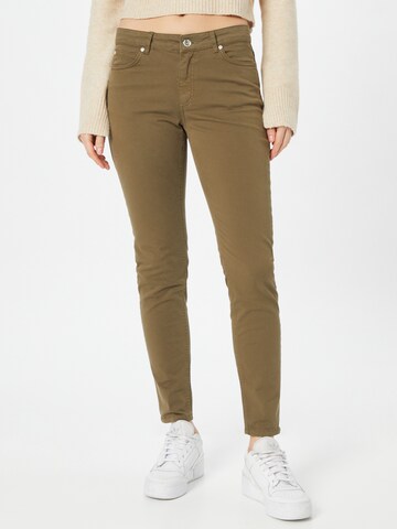 MORE & MORE Tapered Jeans in Groen: voorkant