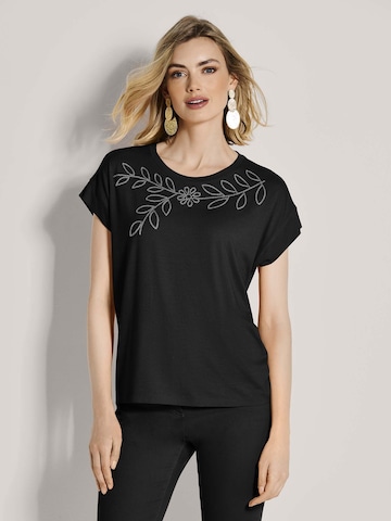 T-shirt MADELEINE en noir : devant
