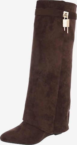 Ital-Design Stiefel in Braun: Vorderseite