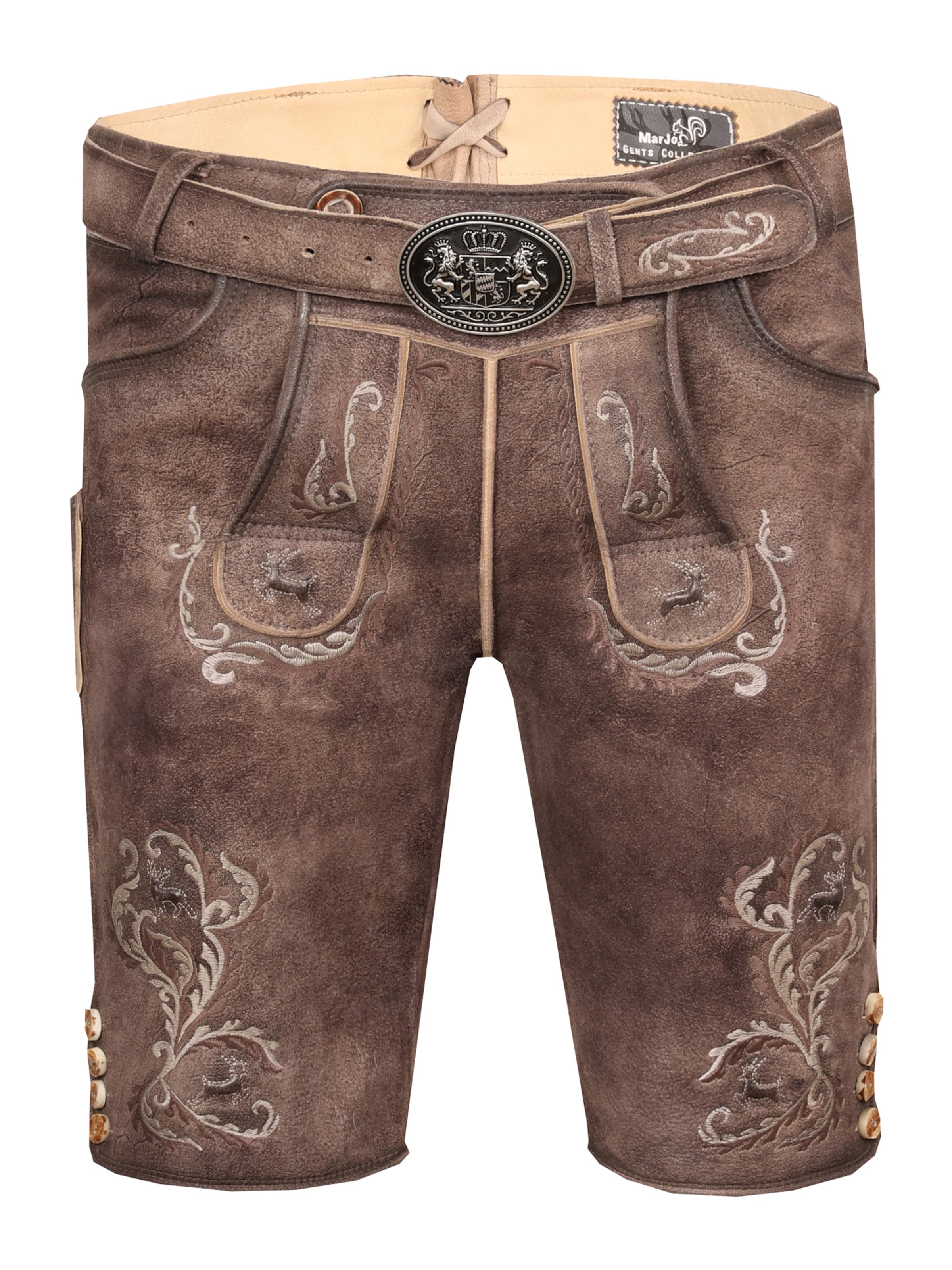 MARJO Normalny krój Spodnie ludowe &#x27;Kiefersfelden&#x27; w kolorze brązowy: przód