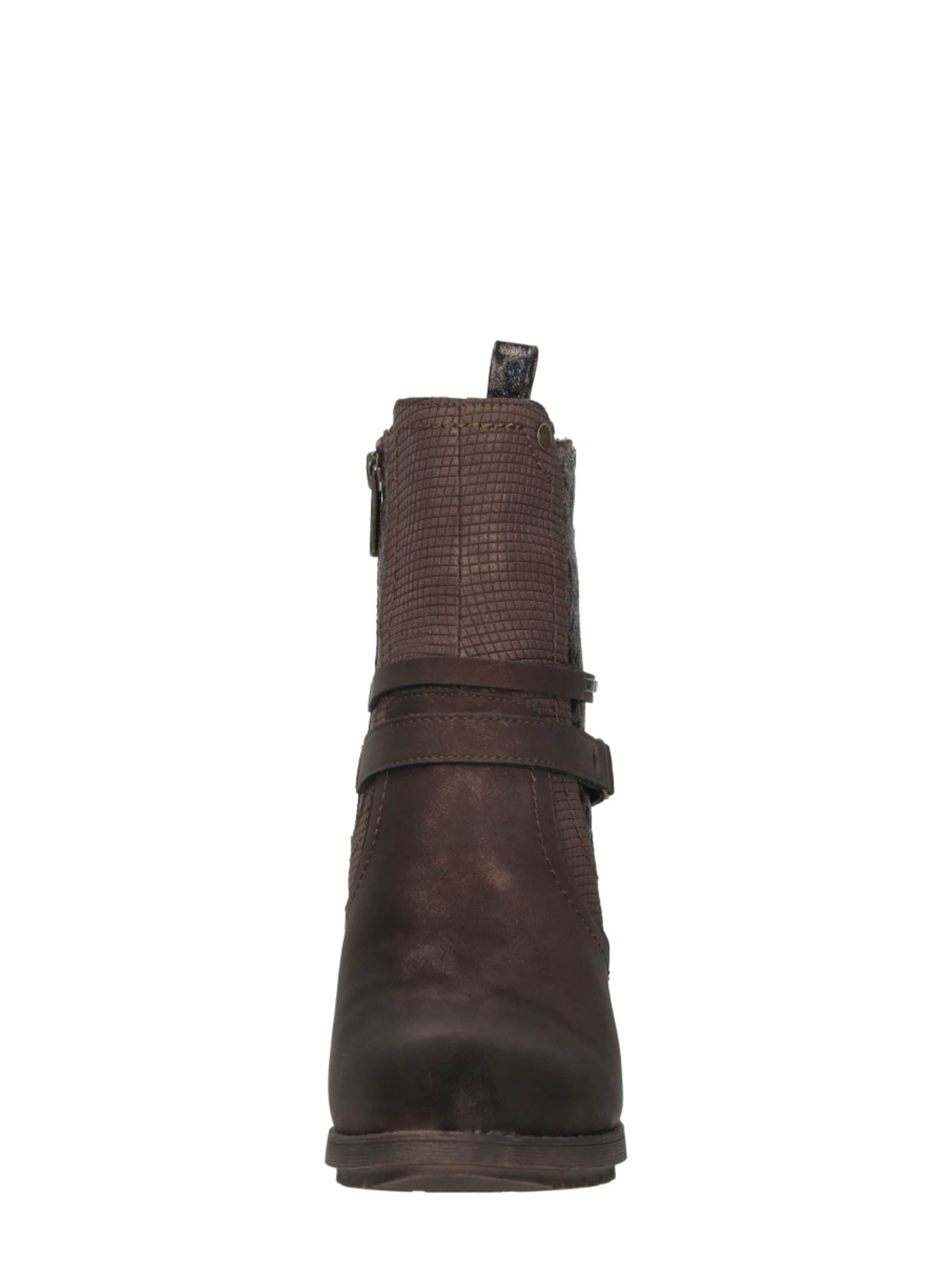 MUSTANG Boots 'Enkellaarsjes Hak' in Bruin