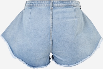 Misspap Wide Leg Plisserte jeans i blå