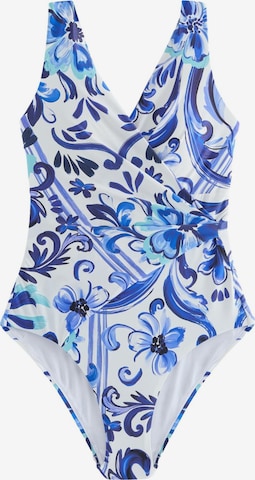 Next Bustier Muotoileva uimapuku värissä valkoinen: etupuoli