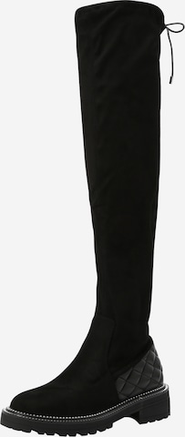 River Island Overknees in Black: front